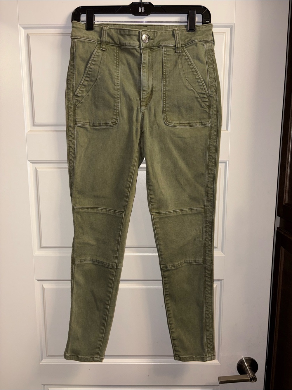 American Eagle Outfitters Olive Green Skinny Utility Jeans